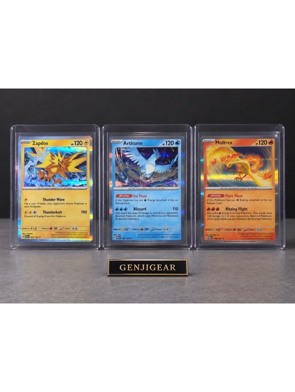 Pokémon Legendary Birds Set: Zapdos, Articuno, Moltres Holo Rare Cards